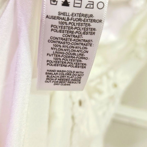 Dress The Population Tara White Gold Embroidered Lace Wedding Dress,Large,NWT - Picture 13 of 16